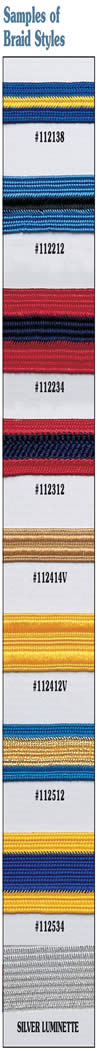 Sample of Striper Braid Styles