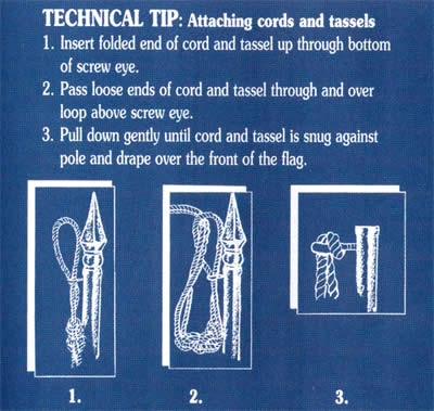 Attaching cords and tassels